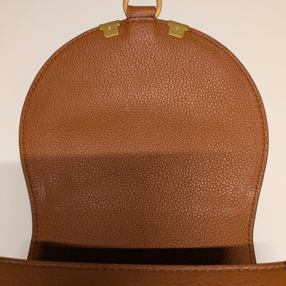 Chloe Marcie Small Tan Saddle Bag - Picture 7 of 12
